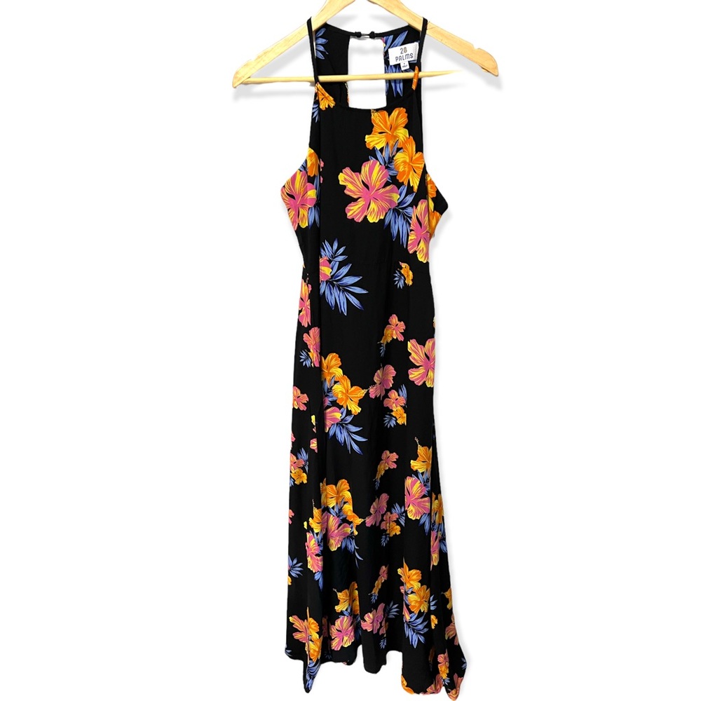 28 Palms perfect tropical hibiscus print summer maxi sundress